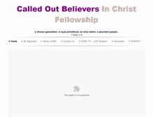 Tablet Screenshot of calledoutbeliever.org